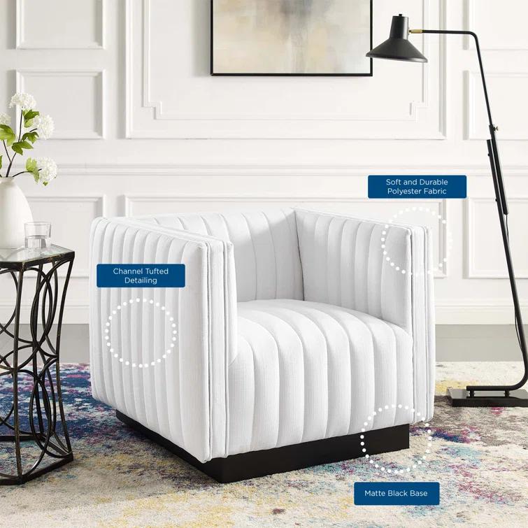 Modway Conjure Channel Tufted Performance Velvet Accent Armchair