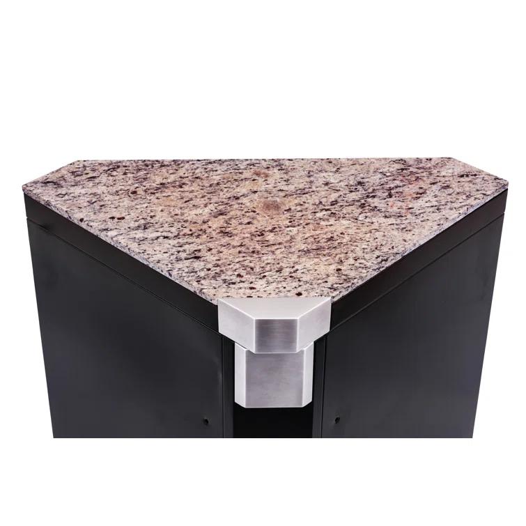 Charbroil Medallion Series Modular Outdoor Kitchen Corner Component with Storage, Black