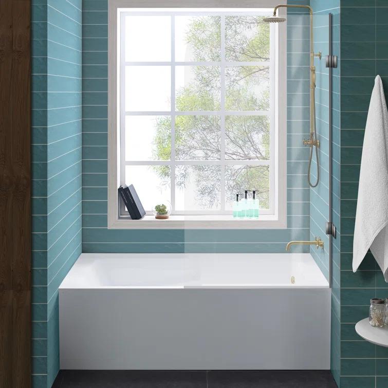 Voltaire 72" x 36" Alcove Bathtub with Apron and Armrest