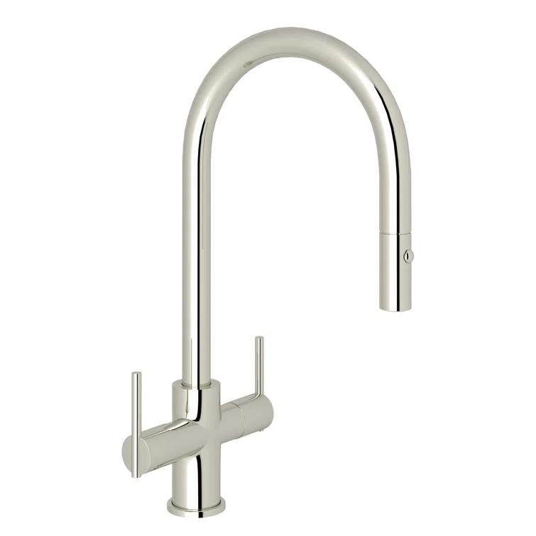 Pirellone Two Handle Pull-Down Kitchen Faucet