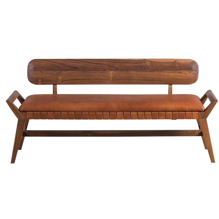 Sienna Leather Bench