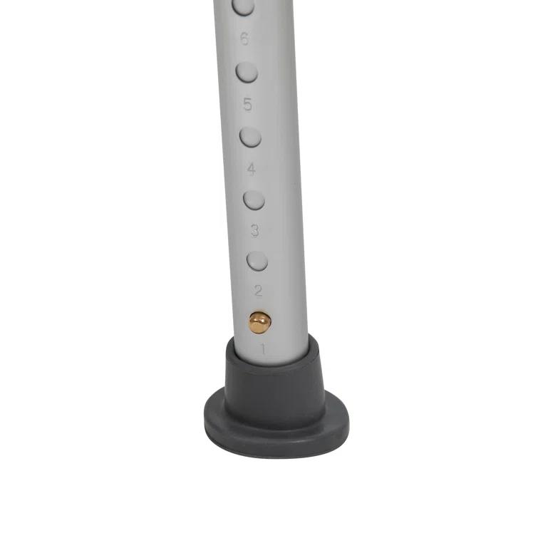 Flash Furniture DC-HY3510L-WH-GG Phoebe Aluminum Height Adjustable Medical Shower Transfer Bench