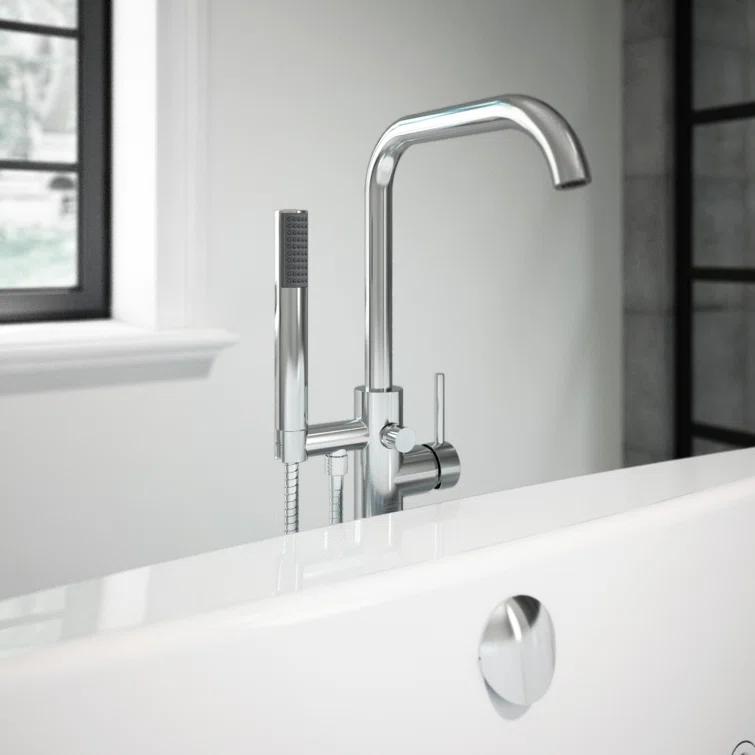 Contento™ Single Handle Floor Mounted Freestanding Tub Filler