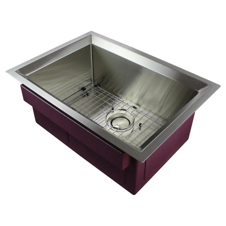Studio 26'' L Undermount Single Bowl Stainless Steel Kitchen Sink