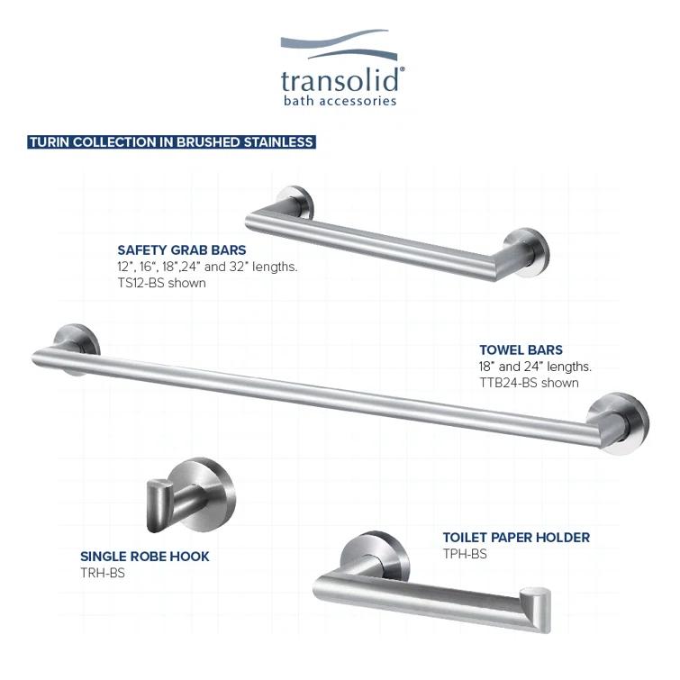 Transolid TTB18-BS Turin 17.75'' 1 Wall Towel Bar