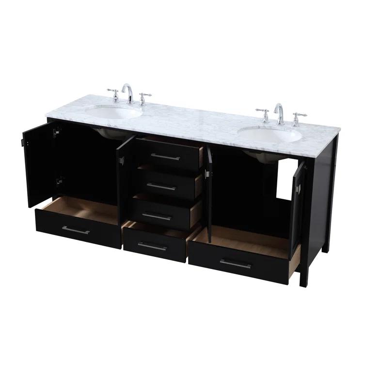 Lamborn 72'' Double Bathroom Vanity