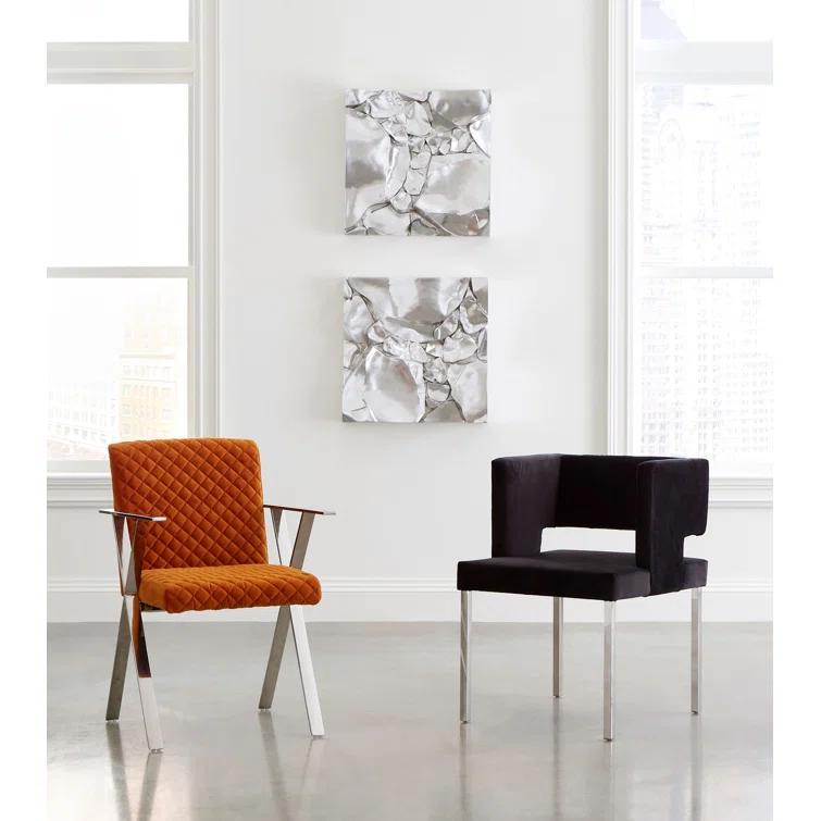 Allure Upholstered Arm Chair in Orange