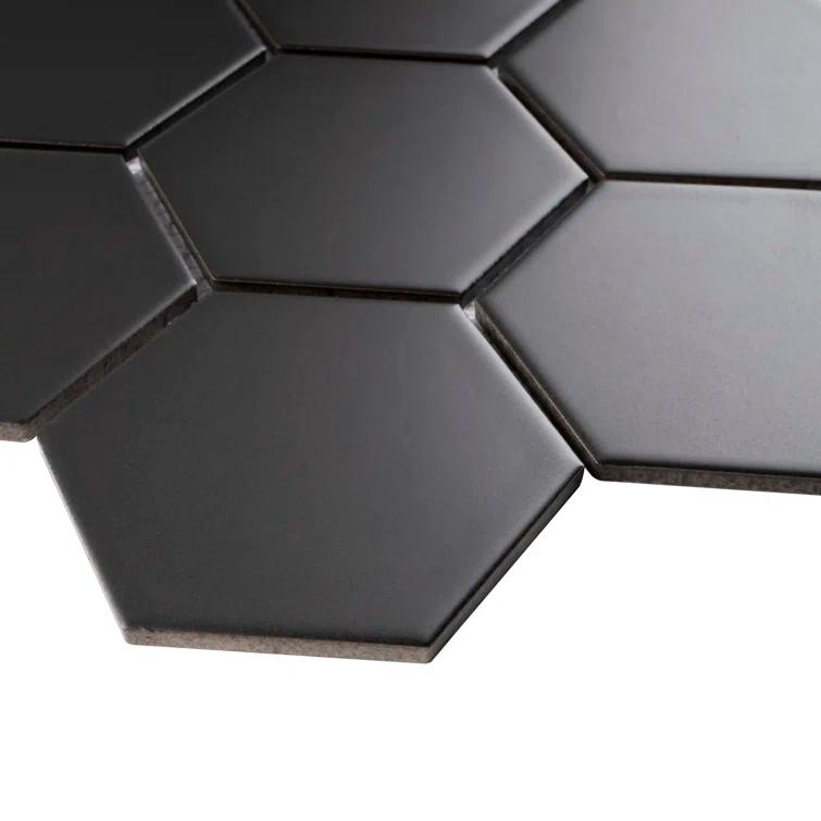 Supreme Tile Porcetile 10.08 in. x 11.64 in. Honeycomb Matte Porcelain Mosaic Wall and Floor Tile