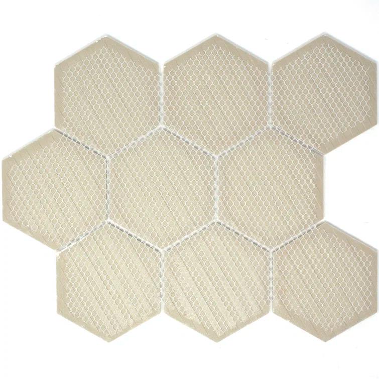Supreme Tile Porcetile 10.08 in. x 11.64 in. Honeycomb Matte Porcelain Mosaic Wall and Floor Tile