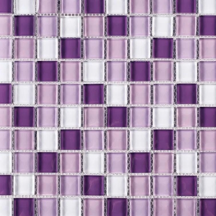 Supreme Tile Glare 11.82 in. x 11.82 in. Squares Glossy Glass Mosaic Tile