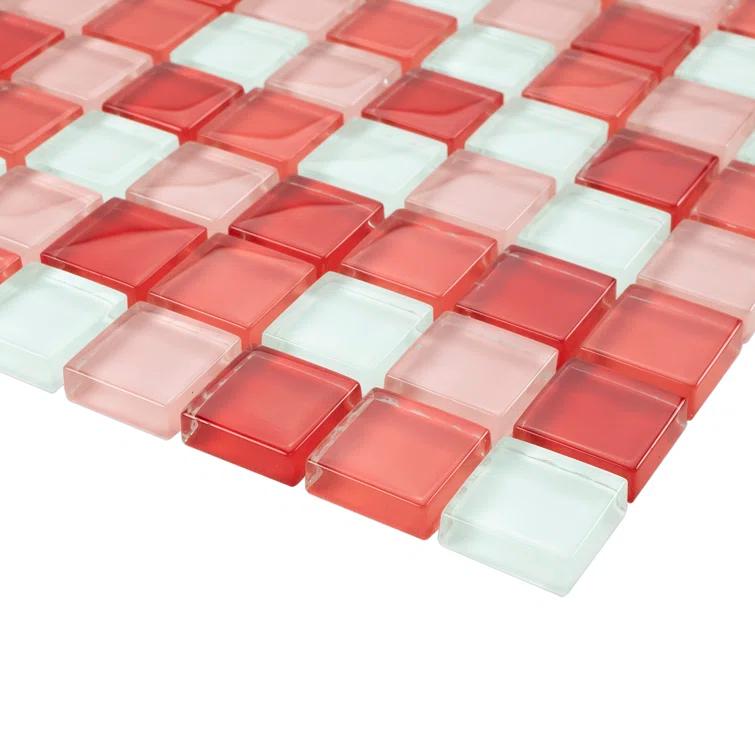 Supreme Tile Glare 11.82 in. x 11.82 in. Squares Glossy Glass Mosaic Tile