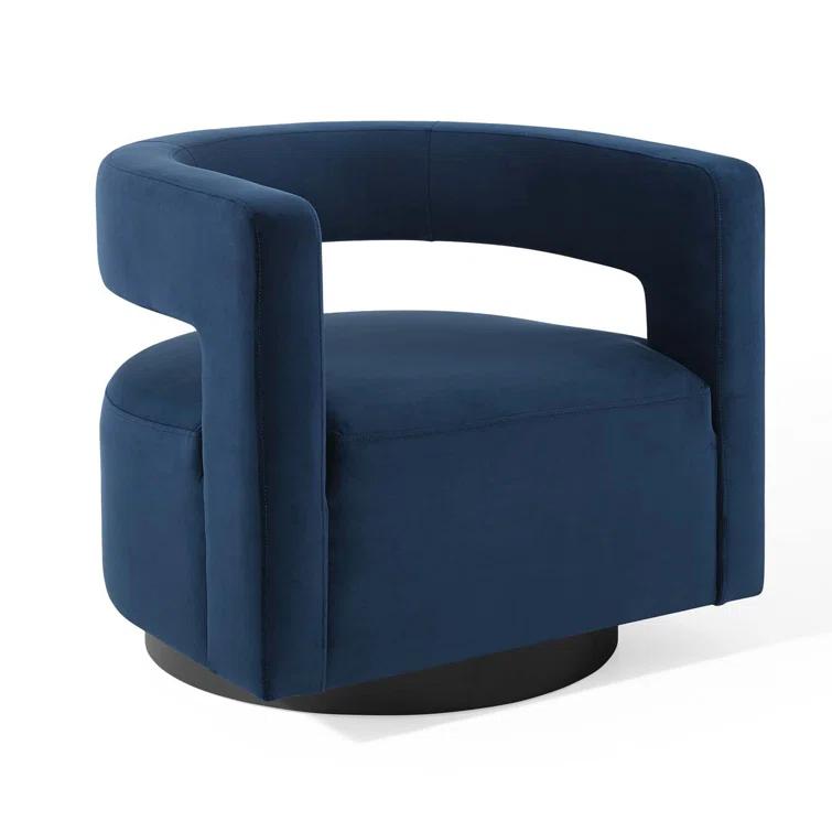 Modway Modway Spin Cutaway Performance Velvet Swivel Armchair