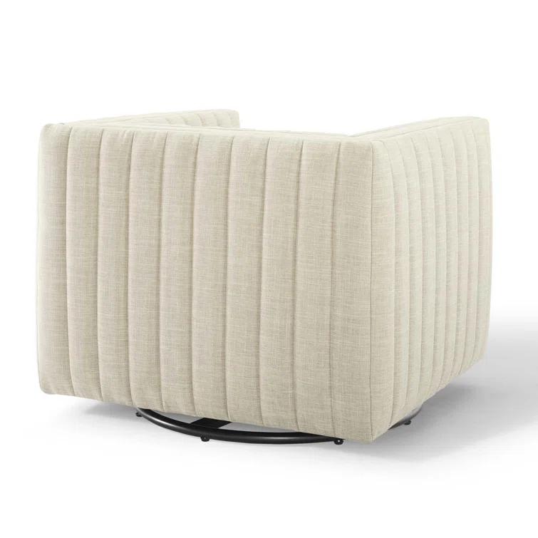 Modway Conjure Channel Tufted Performance Velvet Swivel Armchair