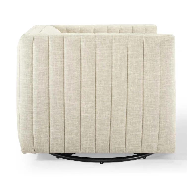 Modway Conjure Channel Tufted Performance Velvet Swivel Armchair
