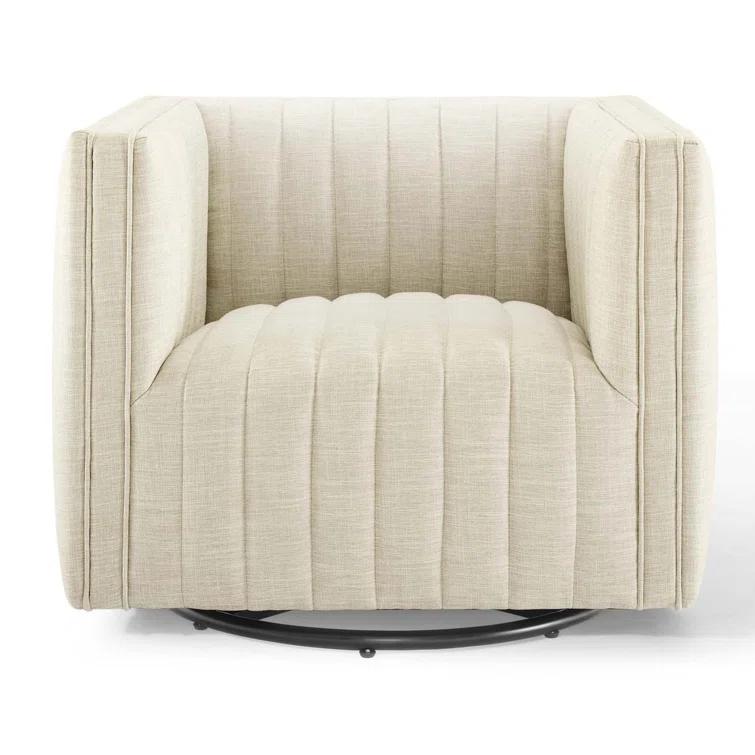 Modway Conjure Channel Tufted Performance Velvet Swivel Armchair