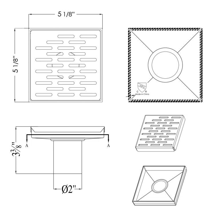 Alfi Brand 5.25'' W Grid ABSD55C-BSS