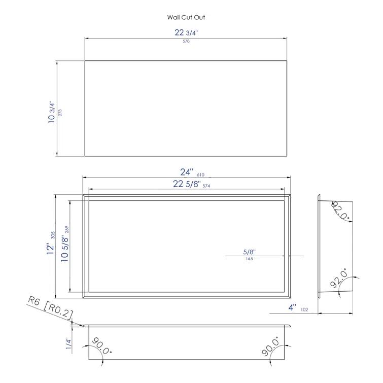 Adhesive Stainless Steel Shower Shelf