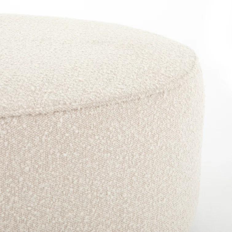 Aldora Round Ottoman - Natural Boucle