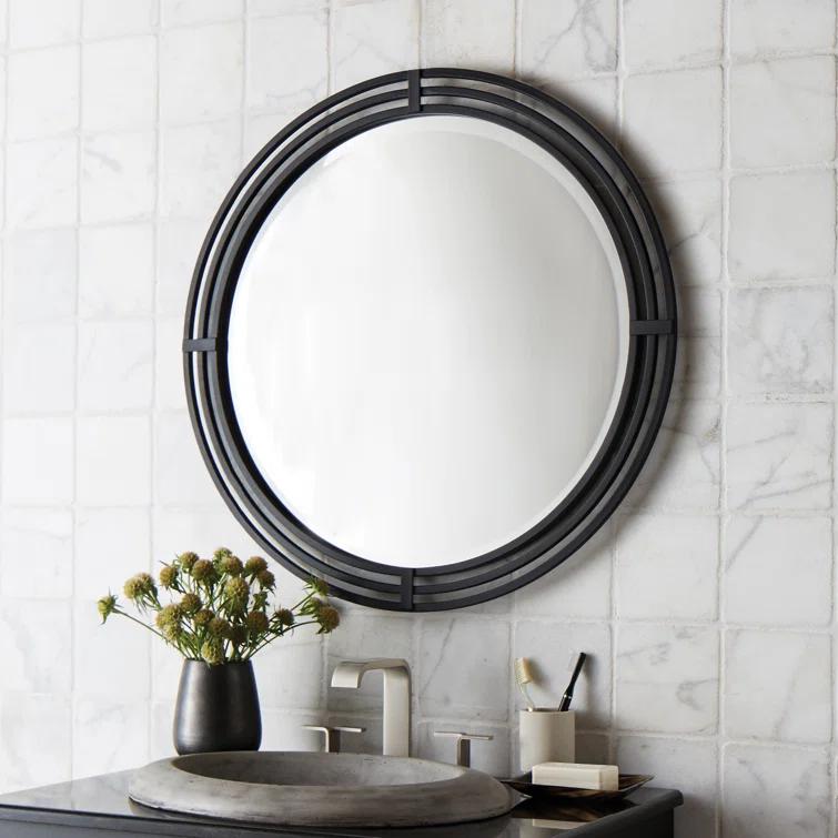 Asana Transitional Beveled Bathroom Mirror