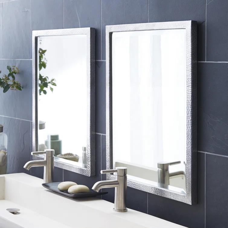 Divinity Modern and Contemporary Beveled Bathroom Mirror