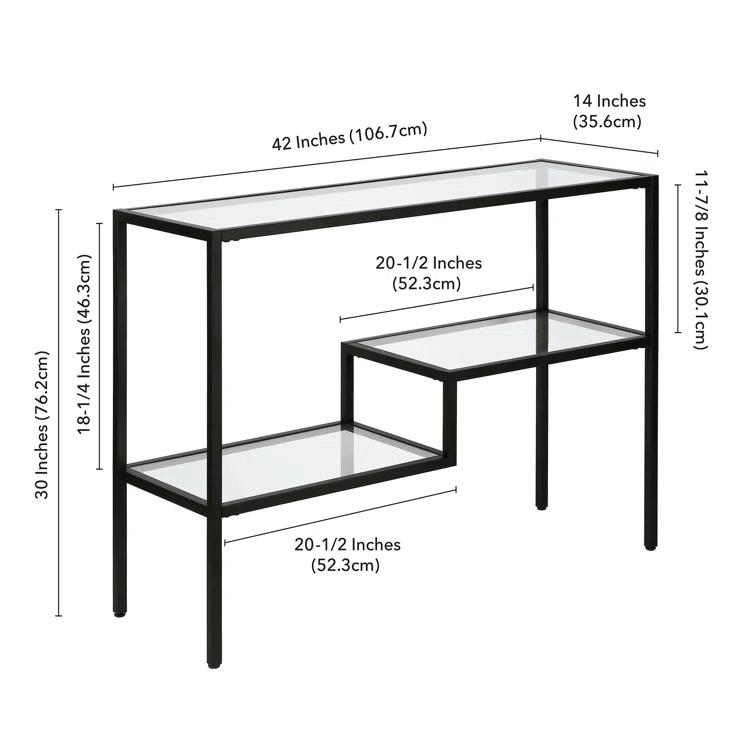 Lovett Glass Top Console Table