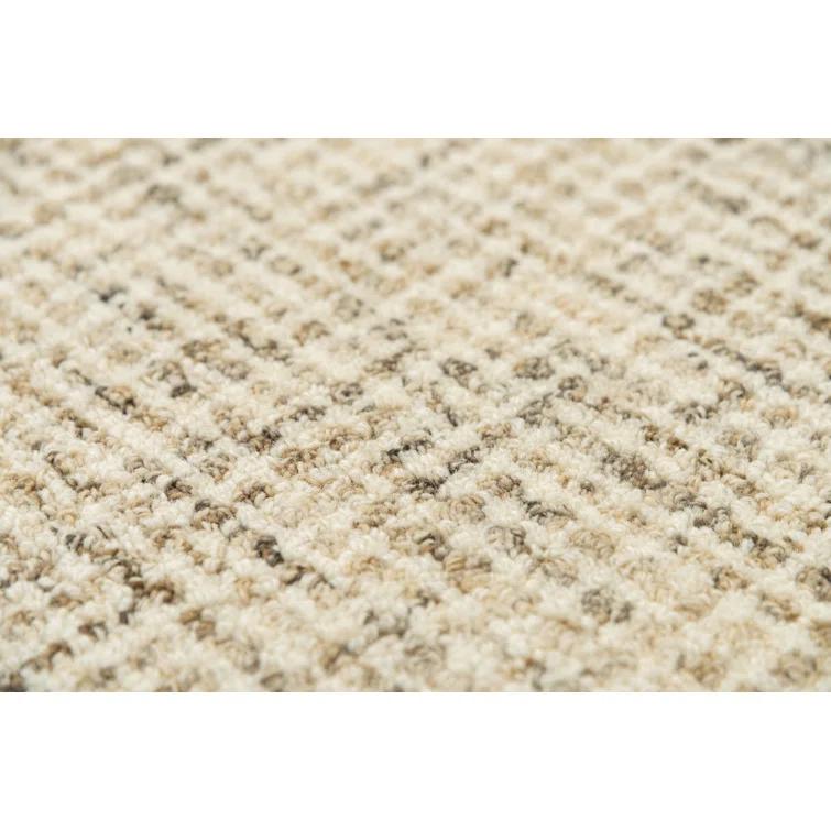 Kenyon Handmade Tufted Wool Beige Rug