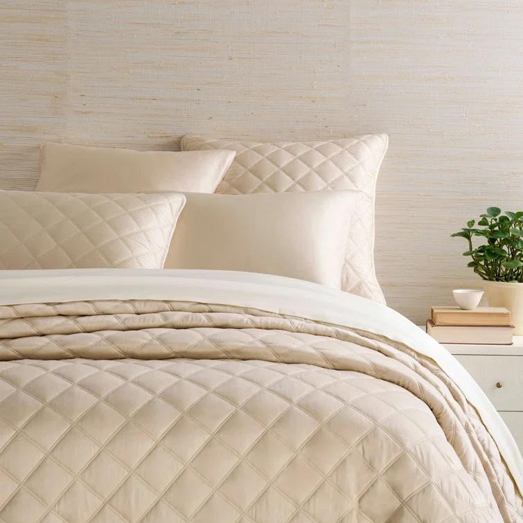 Pine Cone Hill Quilted Silken Solid Coverlet