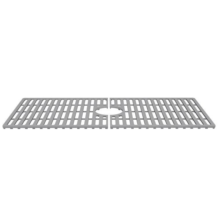 Silicone Grid VIGO Matte Stone 32" L x 15" W Bottom Sink Grid for 36 in. Single Bowl Kitchen Sink