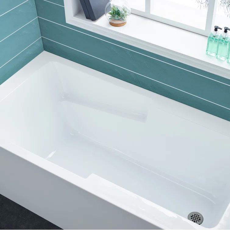 Voltaire 72" x 36" Alcove Bathtub with Apron and Armrest