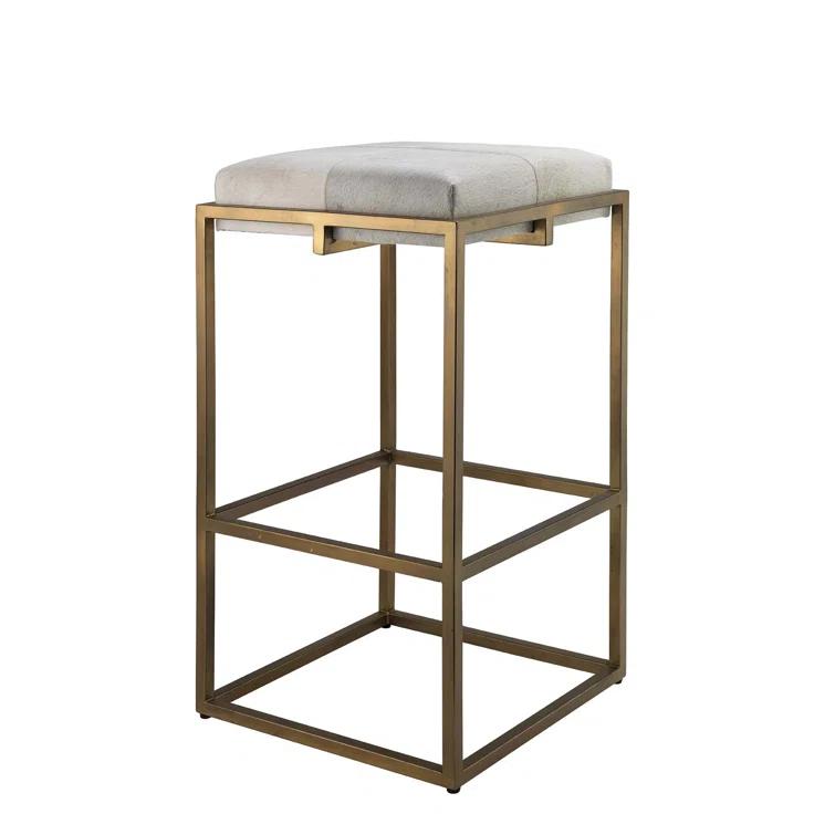 Jamie Young Company Shelby Upholstered Counter Stool with Metal Frame