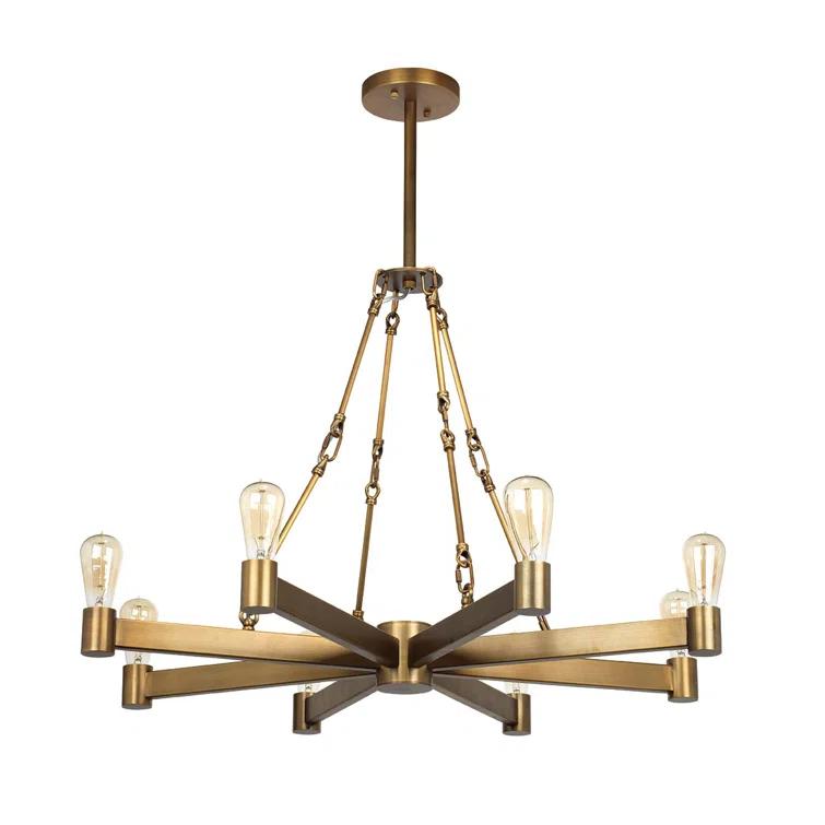 Manchester Antique Brass 8-Light Circular Chandelier