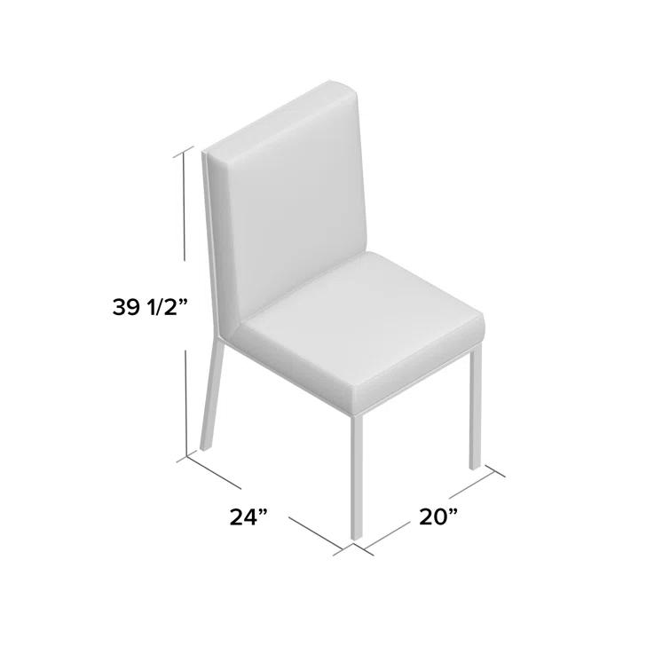 Meridian Furniture Opal Collection Modern | Contemporary Velvet Upholstered Dining Chair with Sturdy Metal Legs and Metallic Geometric Design, Set of 2, Black, 20" W x 24" D x 39.5" H