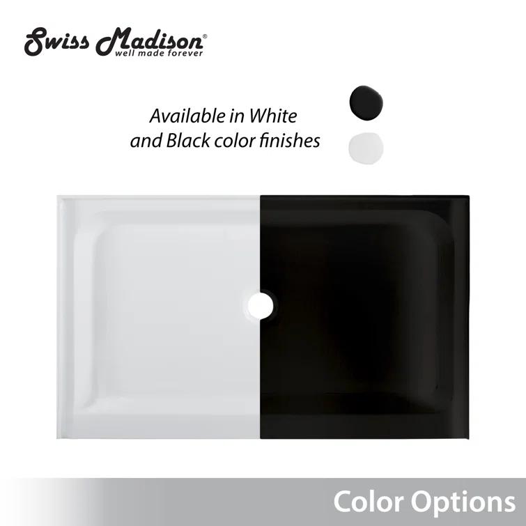 Voltaire 36" x 36" Single-Threshold, Center Drain, Shower Base