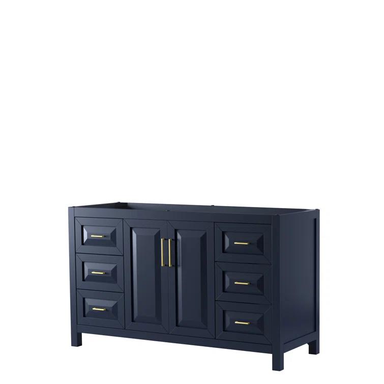 Wyndham Collection Daria 60'' Single Bathroom Vanity with Marble Top with Mirror