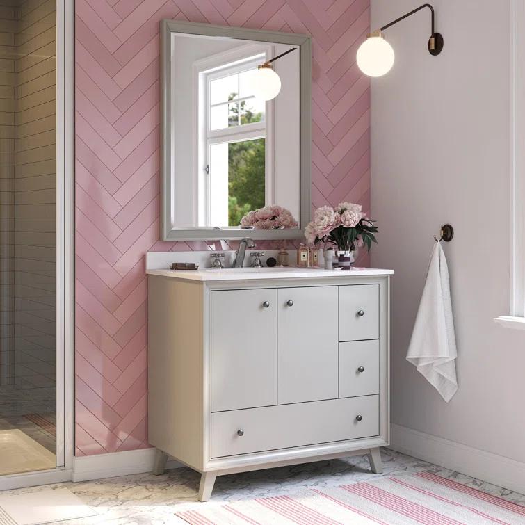 Bleeker 36'' Single Bathroom Vanity with Granite Top