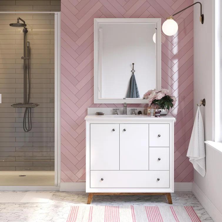 Bleeker 36'' Single Bathroom Vanity with Granite Top