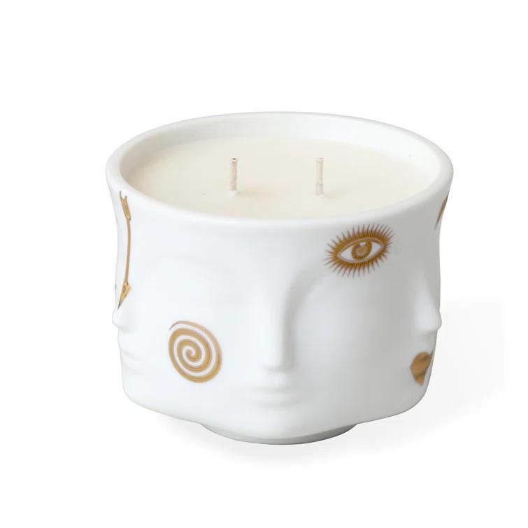 Jonathan Adler Muse Gilded Scented Designer Candle with Ceramic Holder