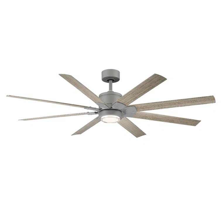Renegade 8 - Blade Outdoor / Indoor Smart Ceiling Fan with Remote Control and LED Light Kit Included