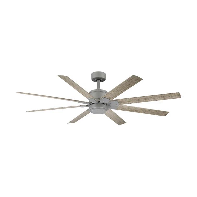Renegade 8 - Blade Outdoor / Indoor Smart Ceiling Fan with Remote Control and LED Light Kit Included