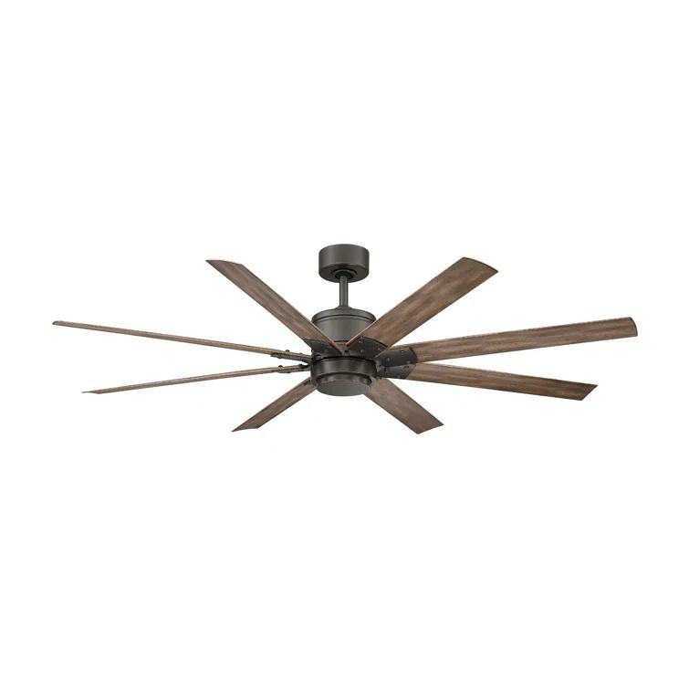 Modern Forms Renegade 8 - Blade Outdoor / Indoor Smart Ceiling Fan with Remote Control and LED Light Kit Included