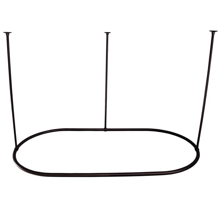 48'' Oval Shaped Fixed Shower Curtain Rod
