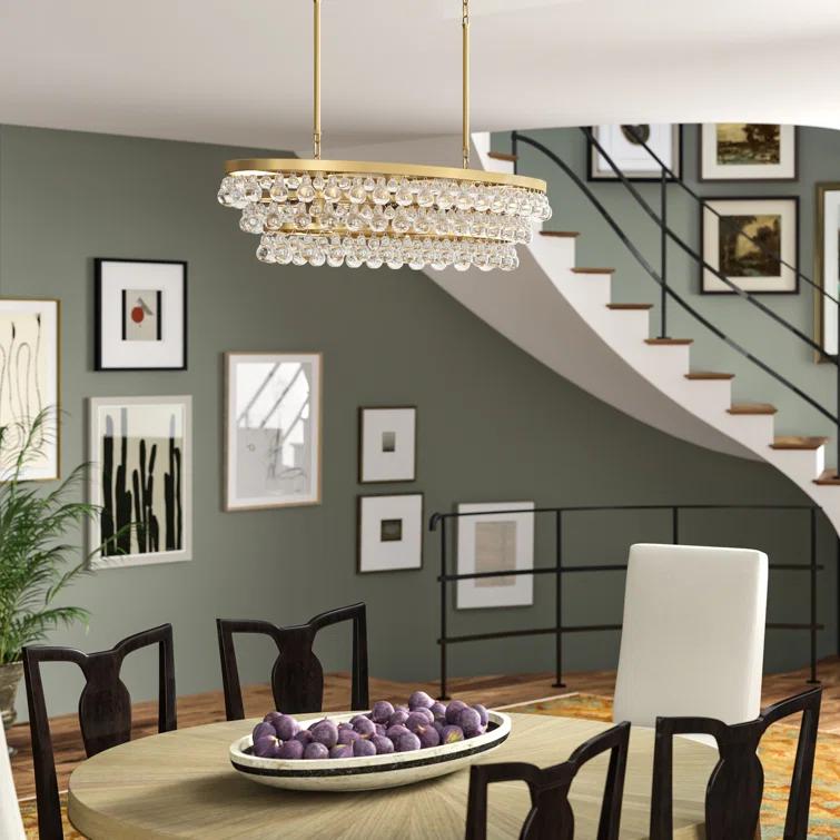 Robert Abbey Bling 8 - Light Glass Dimmable Drum Chandelier