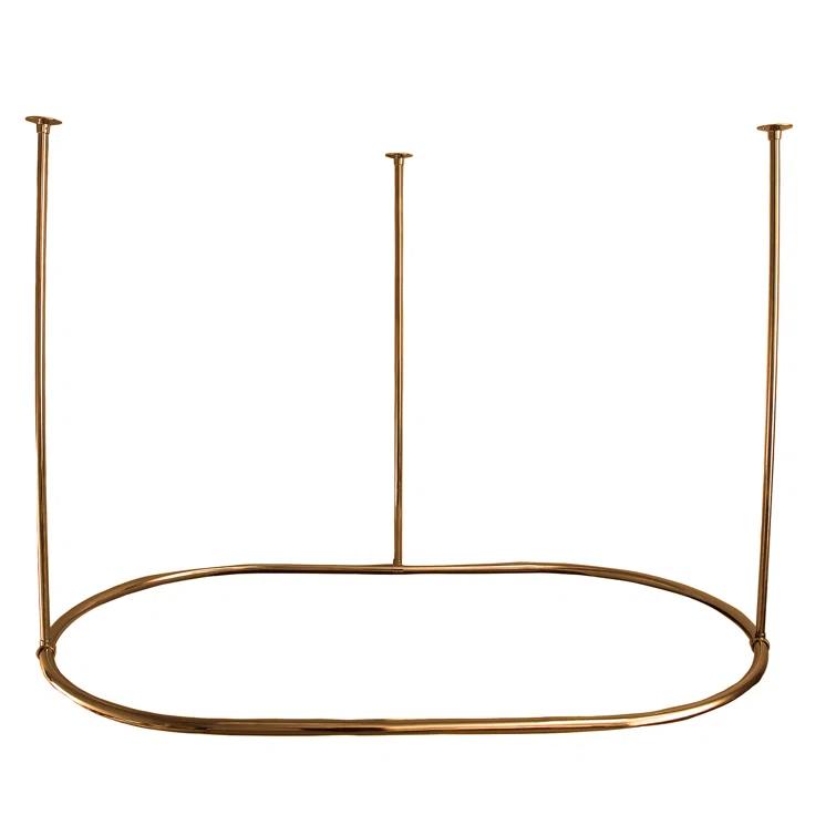 72'' Oval Shaped Fixed Shower Curtain Rod