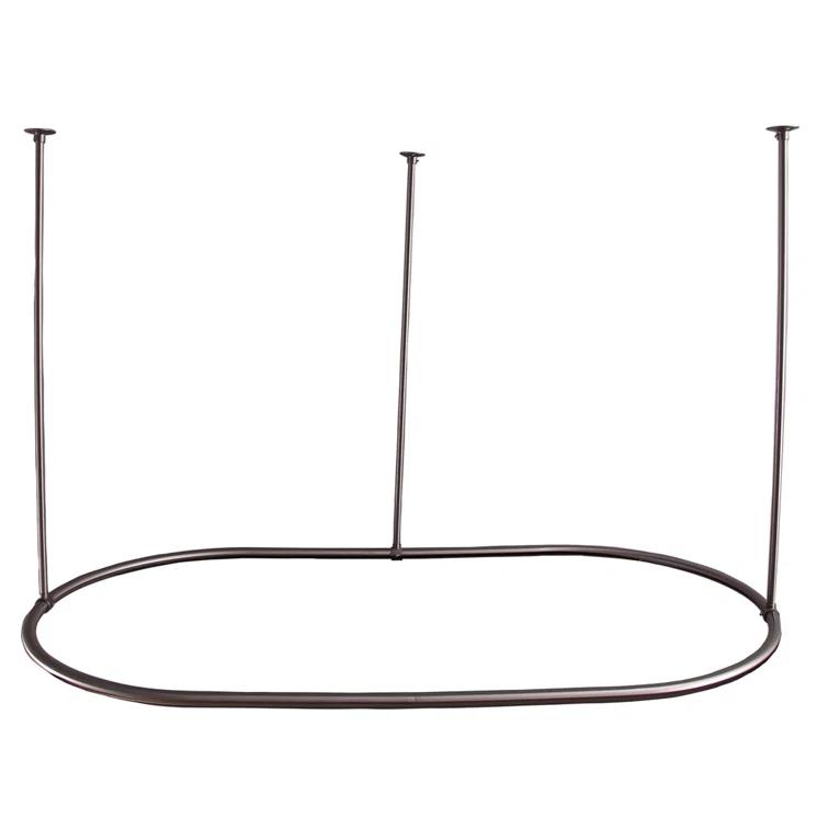 72'' Oval Shaped Fixed Shower Curtain Rod