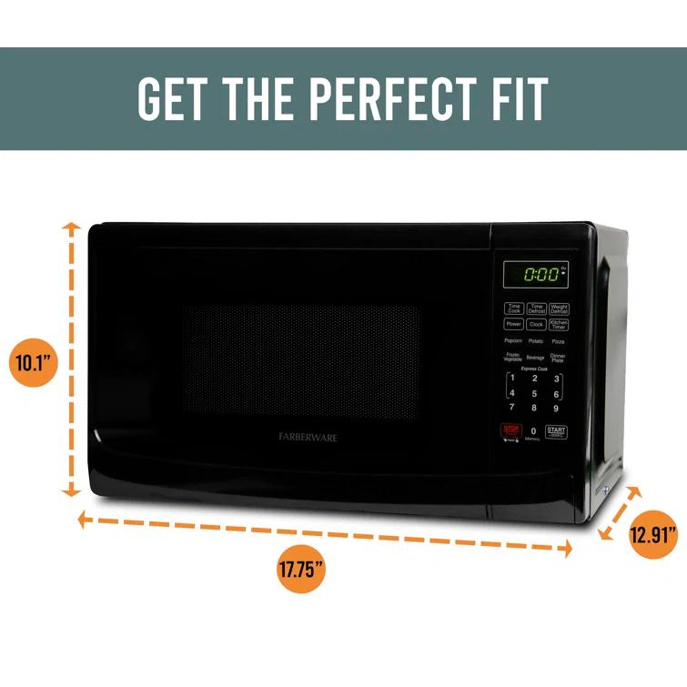 Farberware Farberware Countertop Microwave .7 Cu. Ft. 700-Watt Compact Microwave Oven FMO07ABTBKA