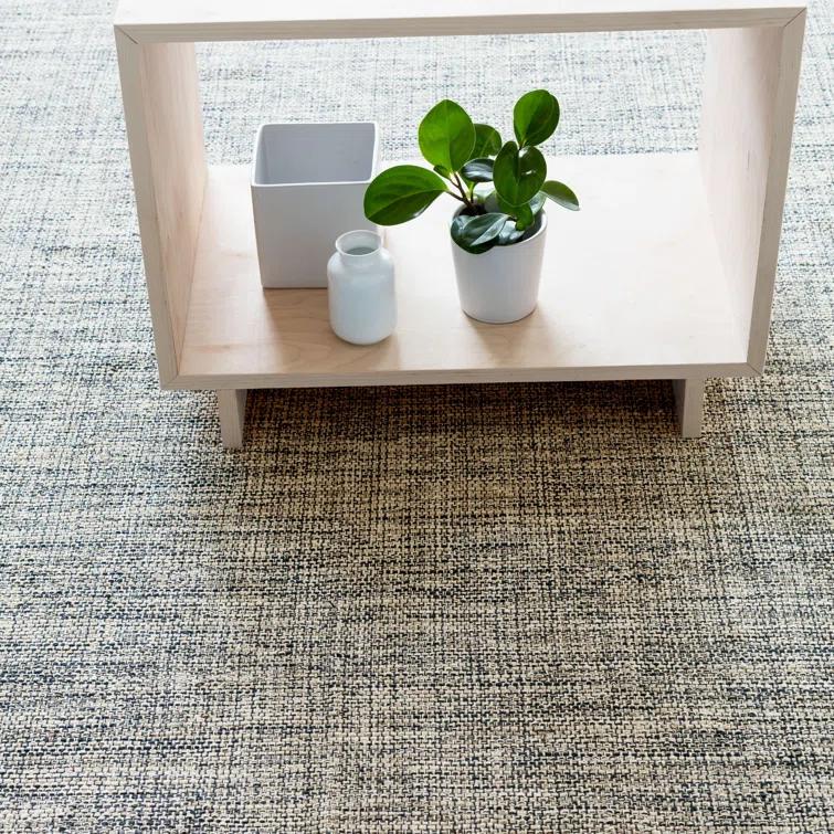 Marled Indigo Handwoven Cotton Rug