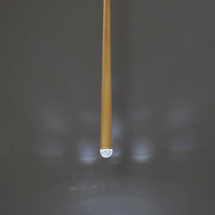 Cascade Dimmable LED Pendant with Clear Crystal Shade