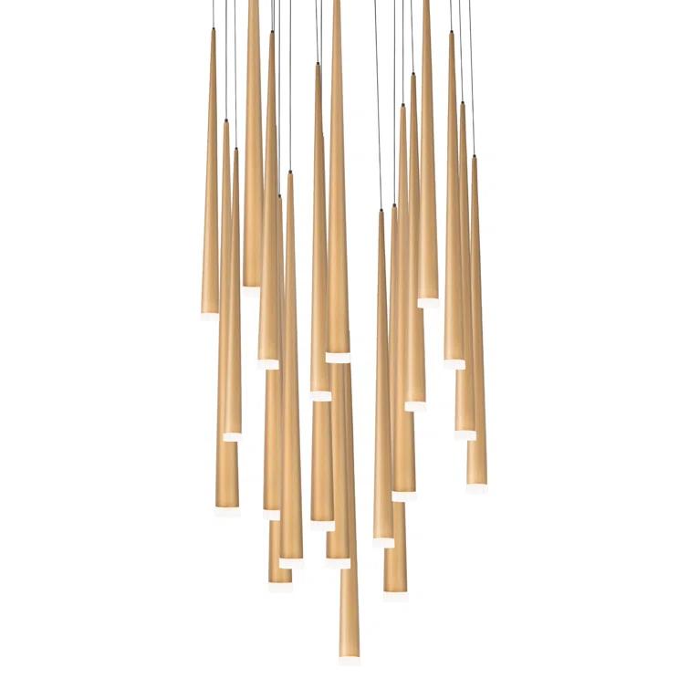Cascade 21 - Light Polished Nickel LED Cluster Pendant