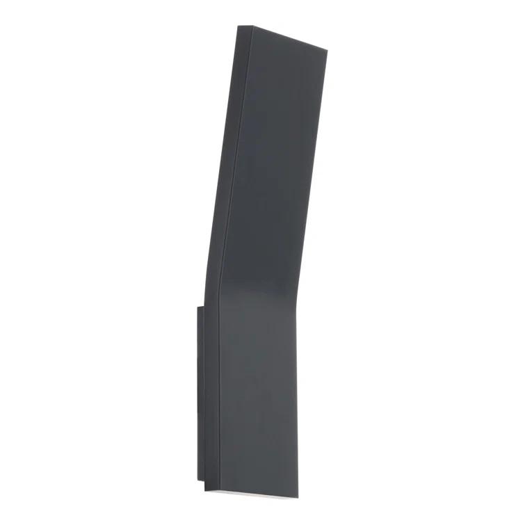 Sleek Black LED Sconce with Clear Diffuser - Dimmable, 11" H