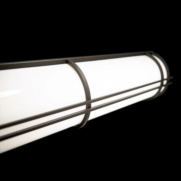 Modern Black and Bronze Stainless Steel 37" Outdoor Wall Light